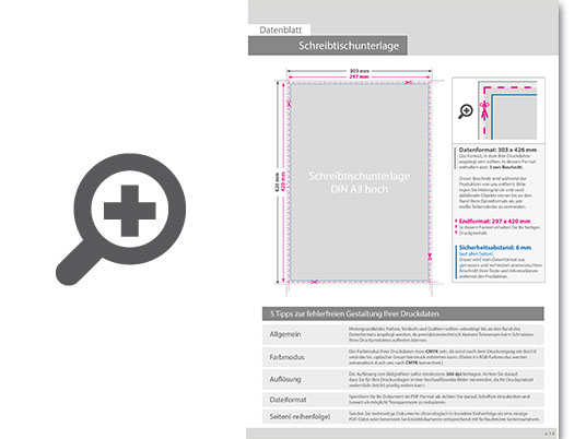 Product Bild schreibtischunterlage_din_a3__25_blatt__4_0_farbig_bedruckt